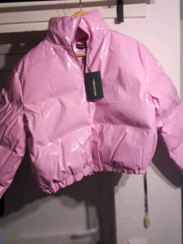 pink vinyl puffer
